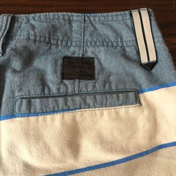 Oakley Blue Striped Bermuda Shorts Slim Fit Size 32 Travel Vacation Beach - Picture 5 of 7